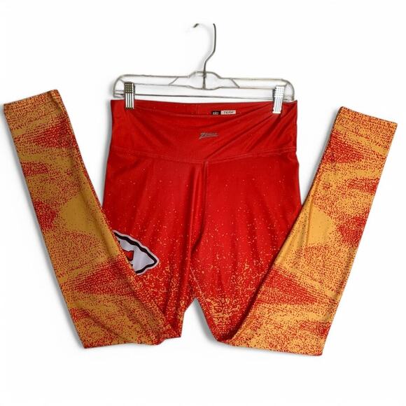 Zubaz Kansas City Chiefs Static Fade Leggings-Size Large - Picture 2 of 5